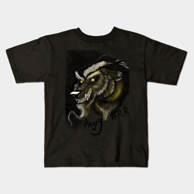 Angry Wolf Kids T-Shirt by PavelShipunov